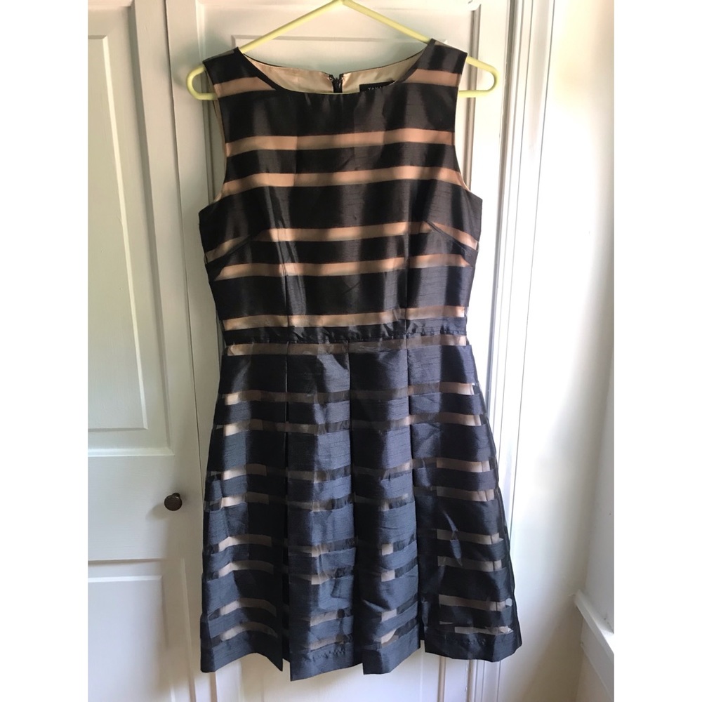 Black Striped Cocktail Dress